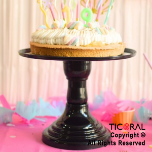 BANDEJA ALZADA TAMAO SMALL CAKE NEGRO 23 CM X 19 CM (PC-015) x 1